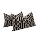 Free US Shipping-Pair of Decorative Designer Pillow Covers- Overlapping Trellis in Black & White-12"x18" inch