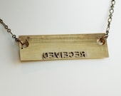 Vintage Printing Block Necklace- Made to Order