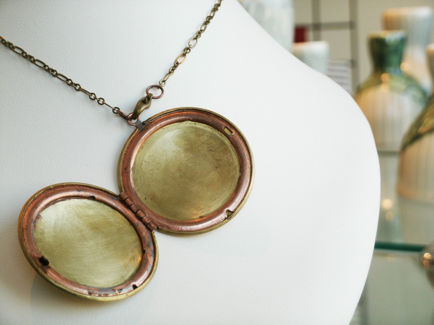 A Cup of Tea (or Joe) Custom Brass Locket