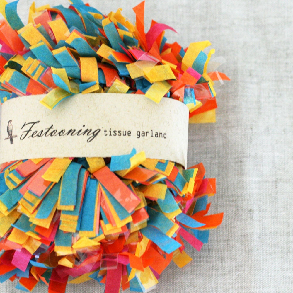 4 Yds of Confetti Multicolor Garland Fringe