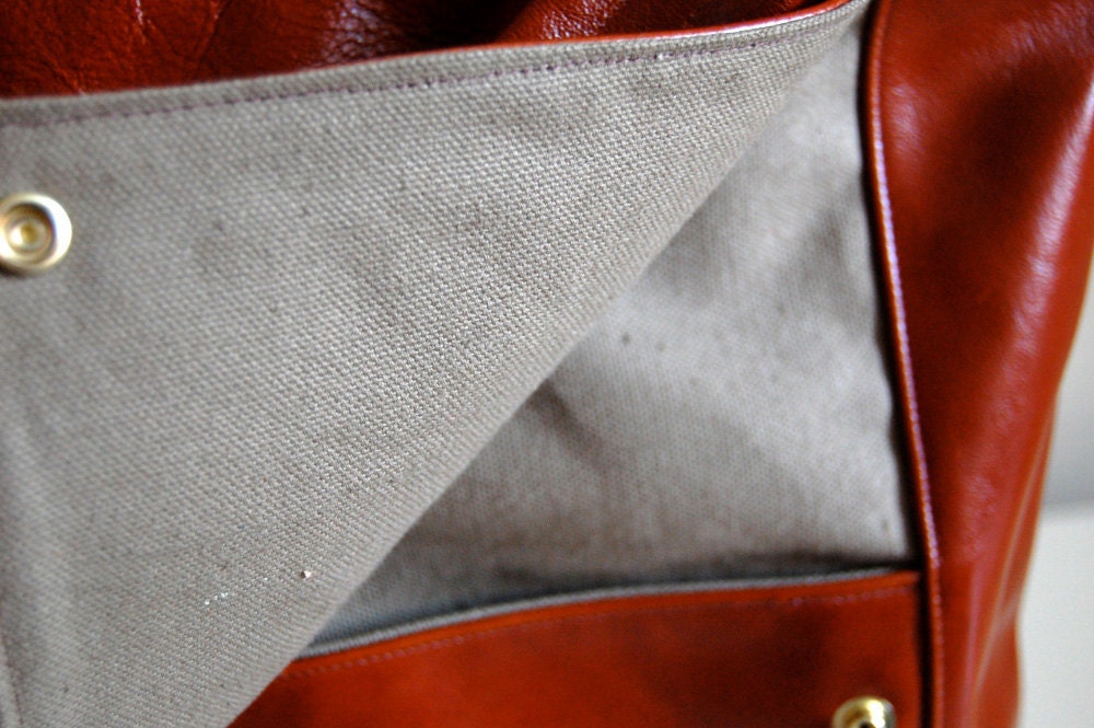 Briefcase in Arabian Spice Leather - Made to Order
