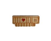 Wooden Chubby Caterpillar Brooch (aka Fatterpillar). Hand Painted. Laser Cut. Sustainable Birch Wood.