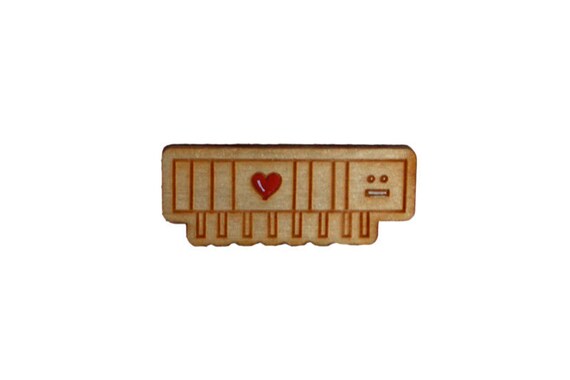 Wooden Chubby Caterpillar Brooch (aka Fatterpillar). Hand Painted. Laser Cut. Sustainable Birch Wood.