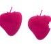 Happy and Sad Strawberry Brooches. Laser Cut Acrylic.