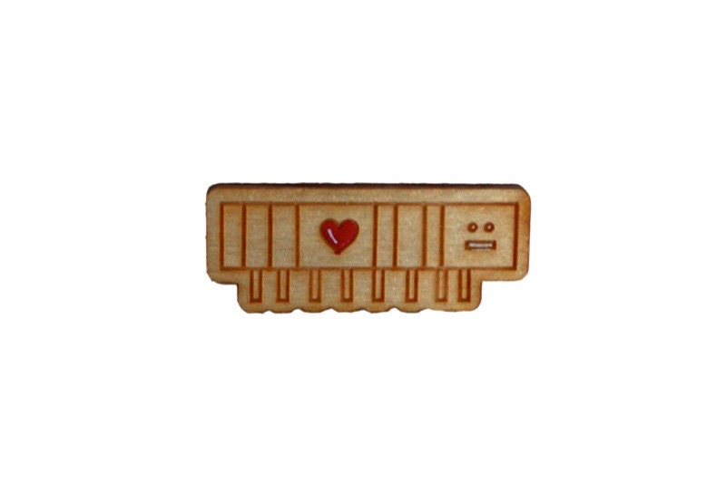 Wooden Chubby Caterpillar Brooch (aka Fatterpillar). Hand Painted. Laser Cut. Sustainable Birch Wood.