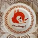 Hand painted illustration fox on plate I'm so Hungry