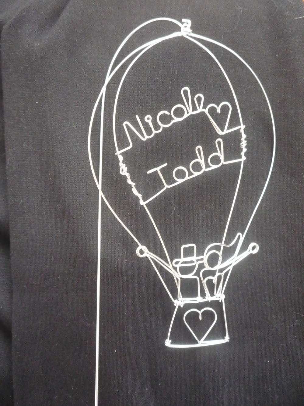 LOVE is in the AIR: Hot Air Balloon Wedding Cake Topper