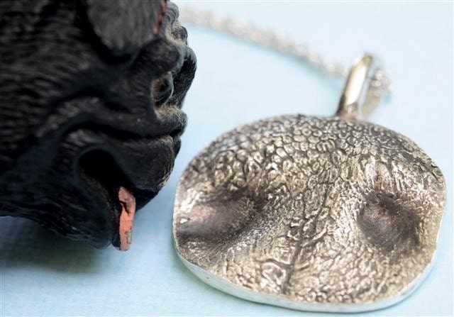 Sterling Silver Dog Nose Necklace Personalized