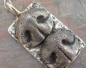 Dog Nose Necklace Personalized in Sterling Silver
