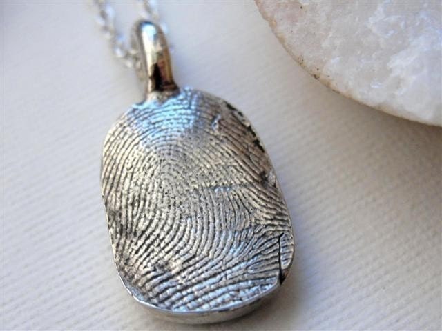 Custom Fingerprint Necklace Personalized Jewelry