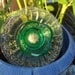 Recycled Garden Yard Art Glass Flower - Forever Green -Garden Flower