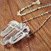 Triple Quartz Spike Necklace - Gold