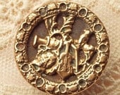 Antique Victorian Picture Button - The Sad End  of Orpheus - Greek Mythology
