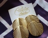 Vintage Park Lane Earrings New Still on Store Card Gold Mod Clip