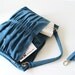 Diaper Bag / Euphoria in Teal / Outside Pockets / Pleated Bag / Shoulder Bag / Travel Bag / Large / Cross Your Body / Choose your Color