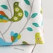 SALE Mini Laptop Bag in Olive Green Little Rainbow Birds / Macbook / Ipad / Outside Pocket