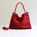 Euphoria in Carmine Red / Hobo Bag / Outside Pockets / Pleated Shoulder Bag / Travel Bag / Large / Cross Body Bag/ Choose your Color / ruby