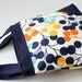 Carnival Tote Bag in Floral Dots - dark blue, turquoise, yellow, orange - Top ZIPPERED Closure / Summer Fashion / Shoulder Bag Travel Large