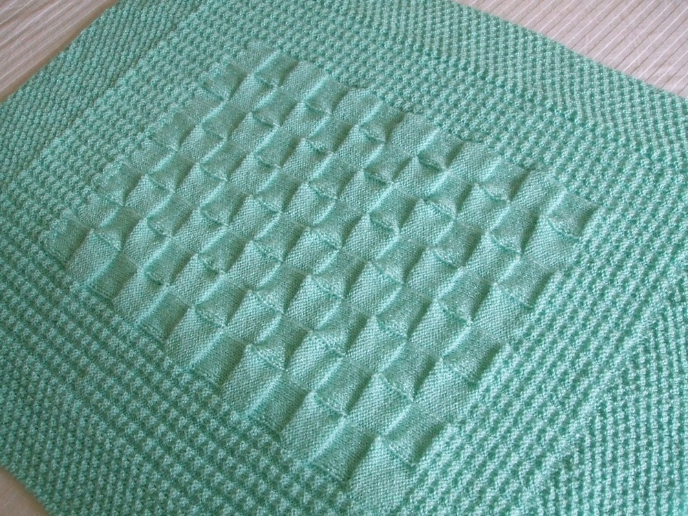 Aran Inspired Triple Stitch Crib or Cradle Quilt Pattern
