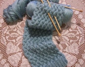 Aran Inspired Interwoven Cable Scarf Knitting Pattern