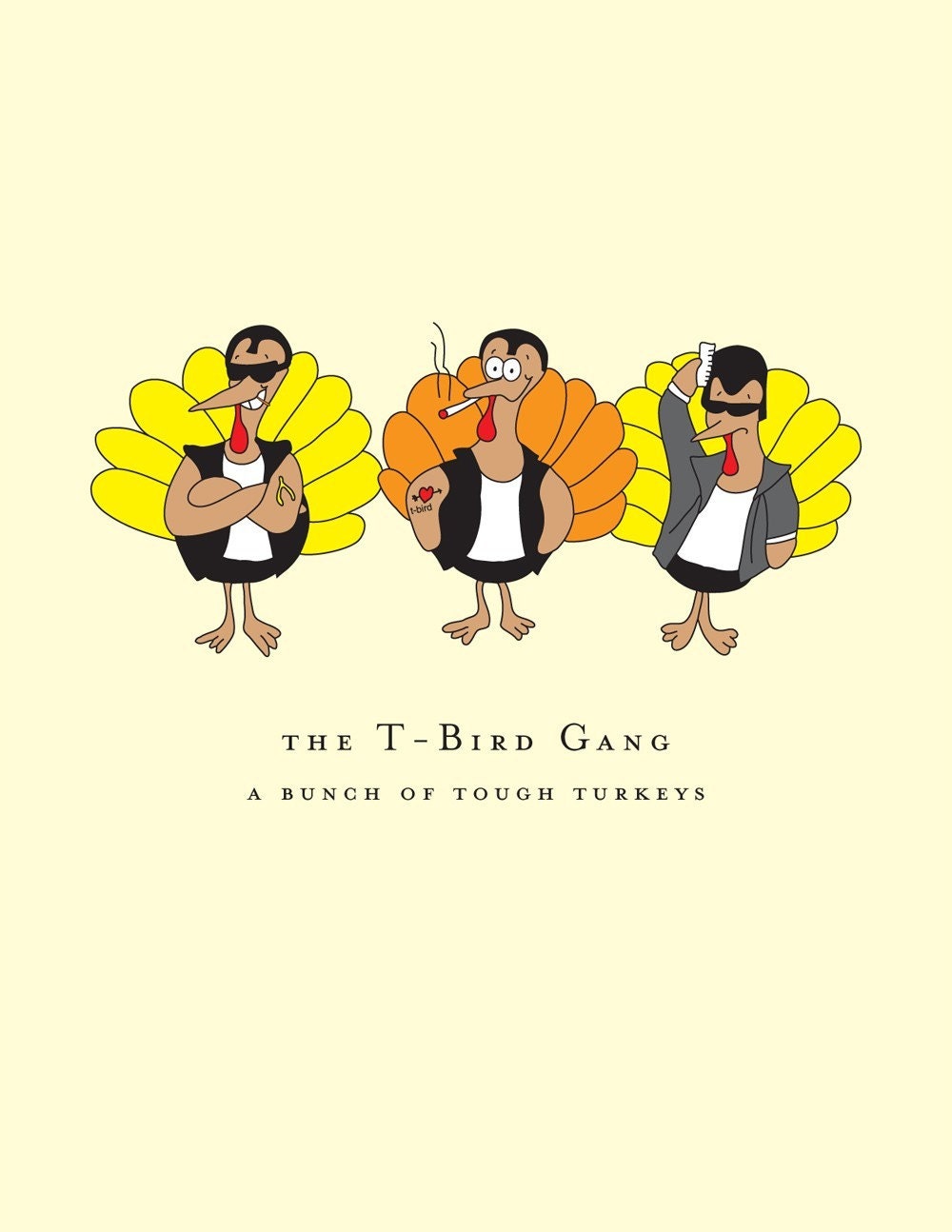 A Bunch of Tough Turkeys - Clever Thanksgiving card by She's SO Creative (TH159)