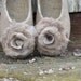 Women wool slippers whit 2 flowers ROSES - Women house shoes- Mothers day gift
