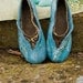 Women house shoes - Felted slippers TURQUOISE