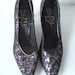 1950's Mad Men Lurex Fabric Pumps