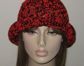 Black and Red Cloche Hat