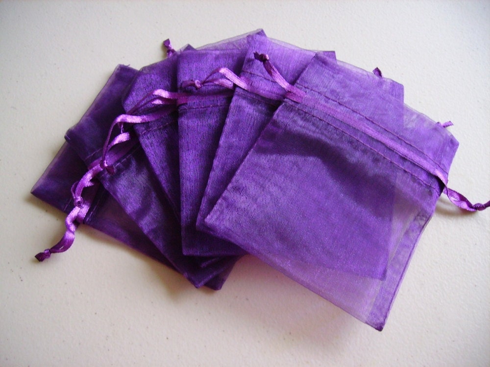 Purple Organza Bags