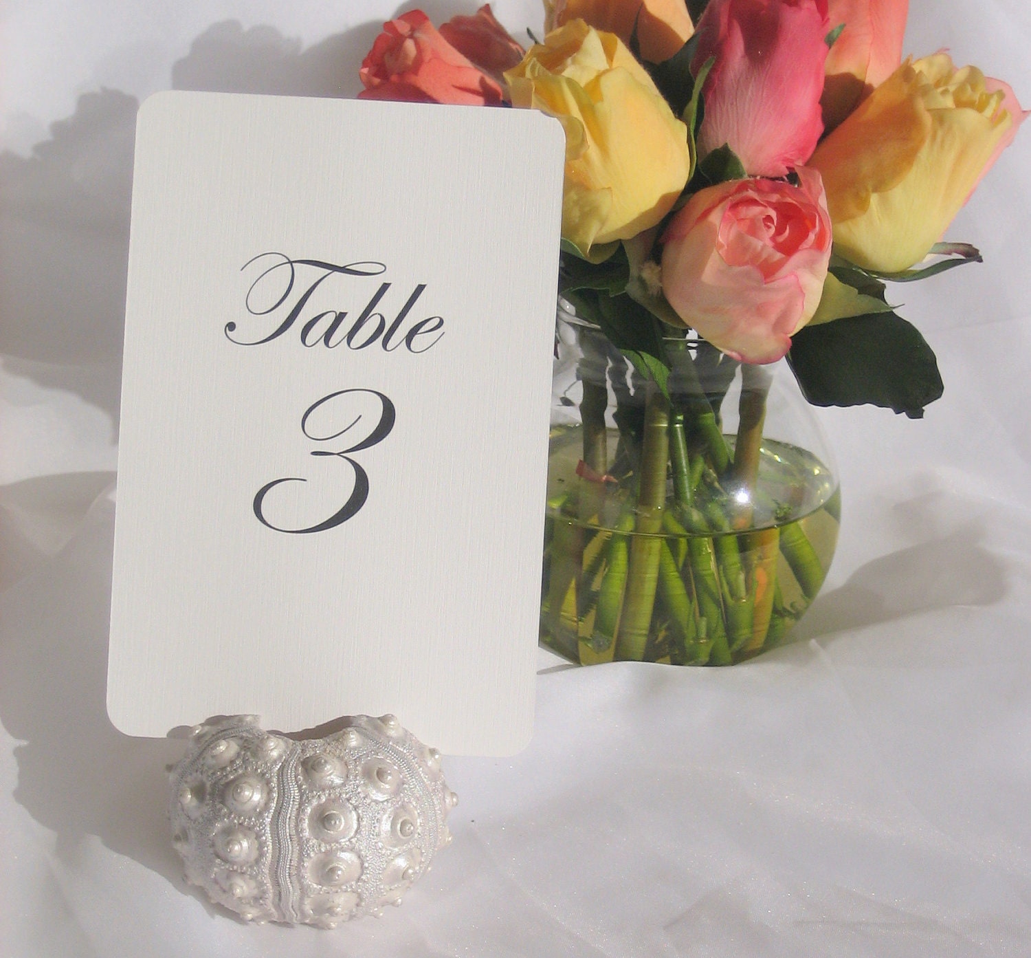 White Linen Table Numbers-(4 x 6 )-Set of 40 ( table 1 thru 40)