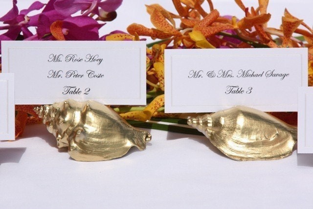 Assorted Gold Shell Place Card Holders-Set of 100