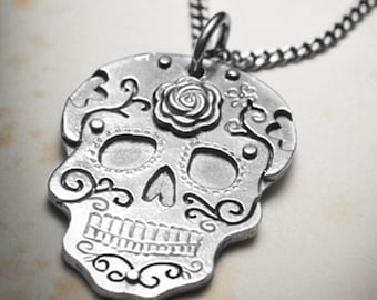 SALE- Sugarskull necklace