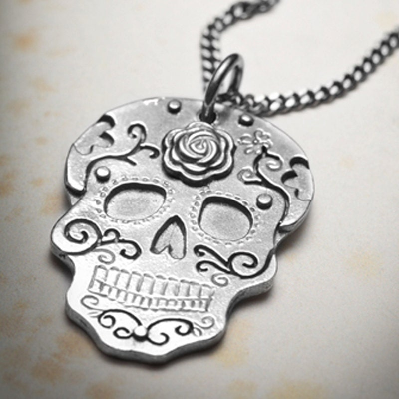 SALE- Sugarskull necklace