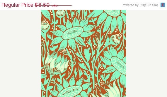 ON SALE Loulouthi by Anna Maria Horner, Coreopsis in lichen VOILE, Last 1/2 yard