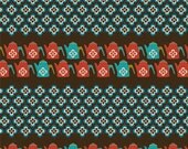 Ruby Star Shining by Melody Miller for Kokka, Coffeepots in brown, 1/2 yard
