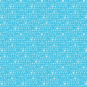 Happy Drawing by Ed Emberly, Scribbles in blue , 1/2 yard organic cotton