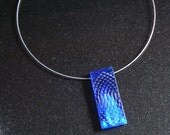 Textured pendant in cobalt and periwinkle