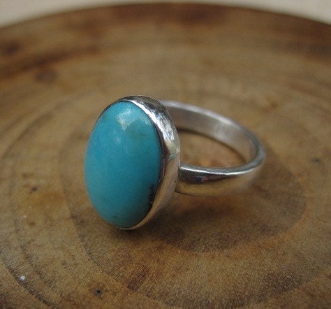 Nacozari Turquoise Sterling Silver Stacking Ring