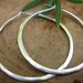 Handmade Sterling Silver Sculpted Hoops Heavy Gauge