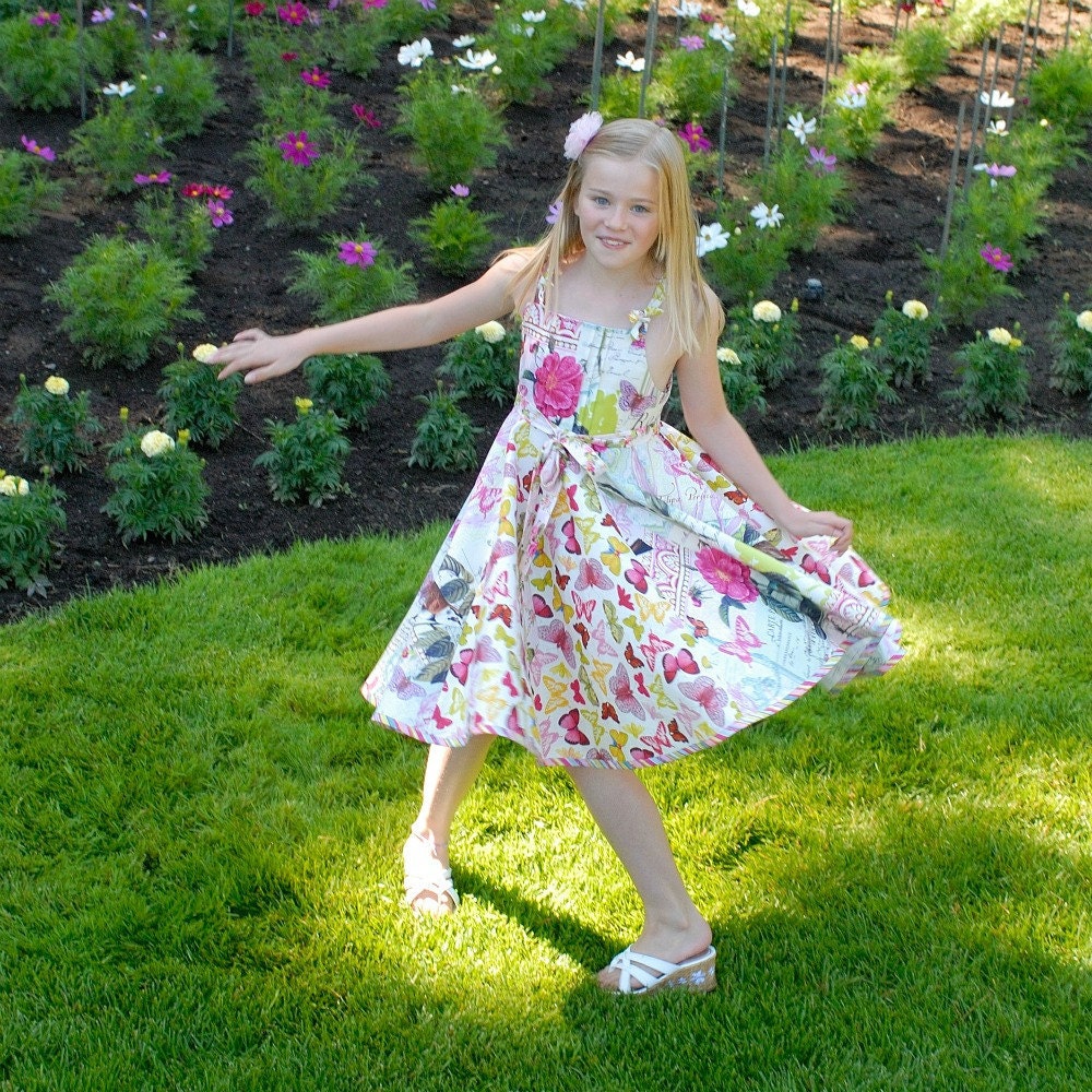 Girls Dress Sewing Pattern PDF Full Circle Skirt Twirl