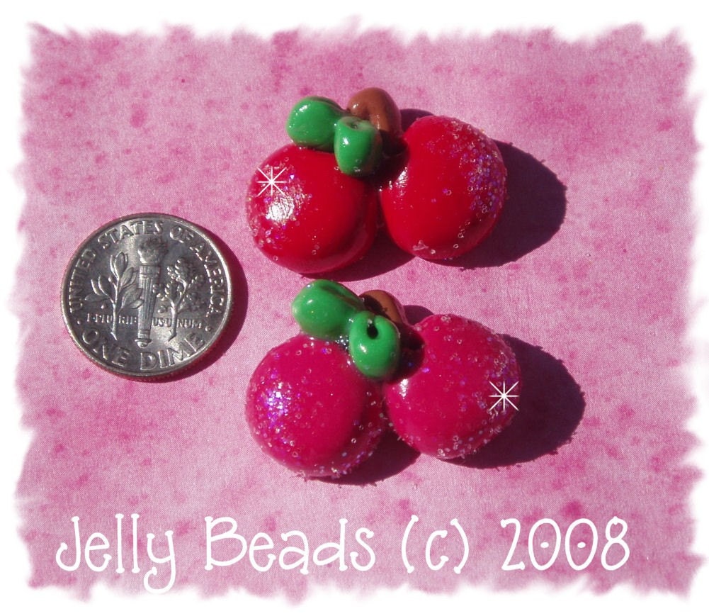 Little Polymer Clay Cherry set