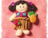 Little Polymer Clay Hula Girl