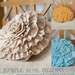 Custom color ruffle rose pillow LARGE - as seen on Daily Candy
