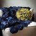 Custom color ruffle rose pillow SMALL - as seen on MSN.com GLO
