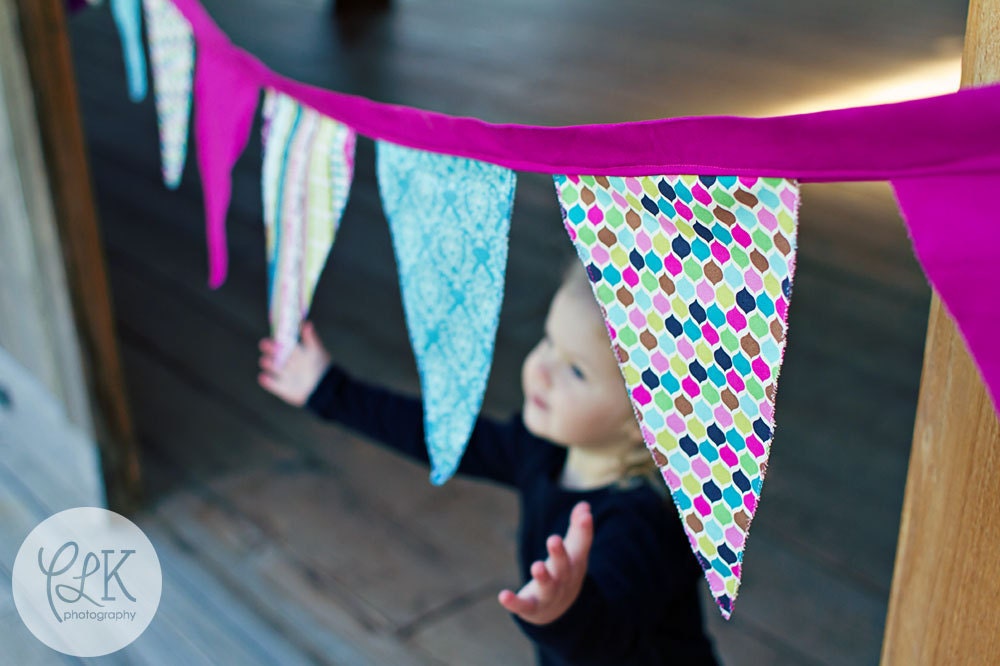 Shades of Purple Girl Bunting