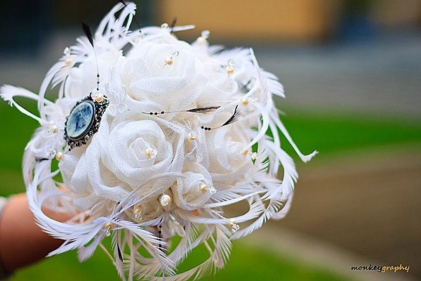 Bridal bouquet VINTAGE GLAMOUR- Made to order - Vintage inspired