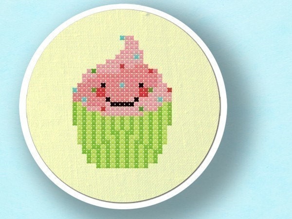 Yummy Cupcake. Cross Stitch Pattern PDF File
