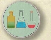 My science experiment. Set of three glass measurements Cross Stitch Patterns PDF File