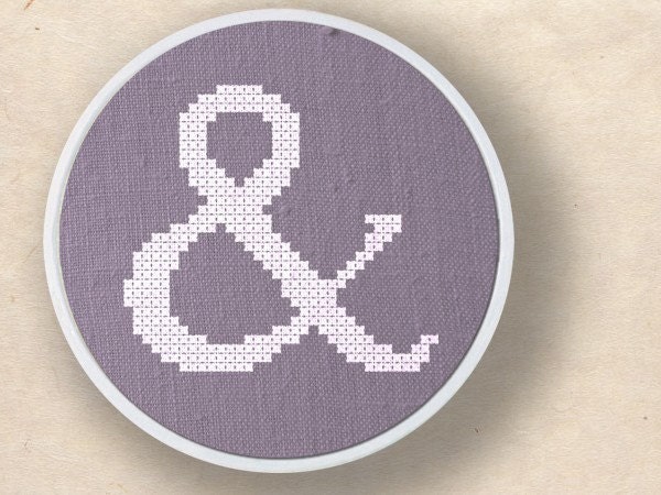 And. Ampersand Cross Stitch PDF Pattern